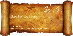 Szele István névjegykártya