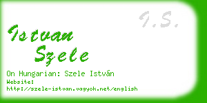 istvan szele business card