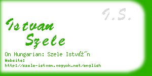 istvan szele business card